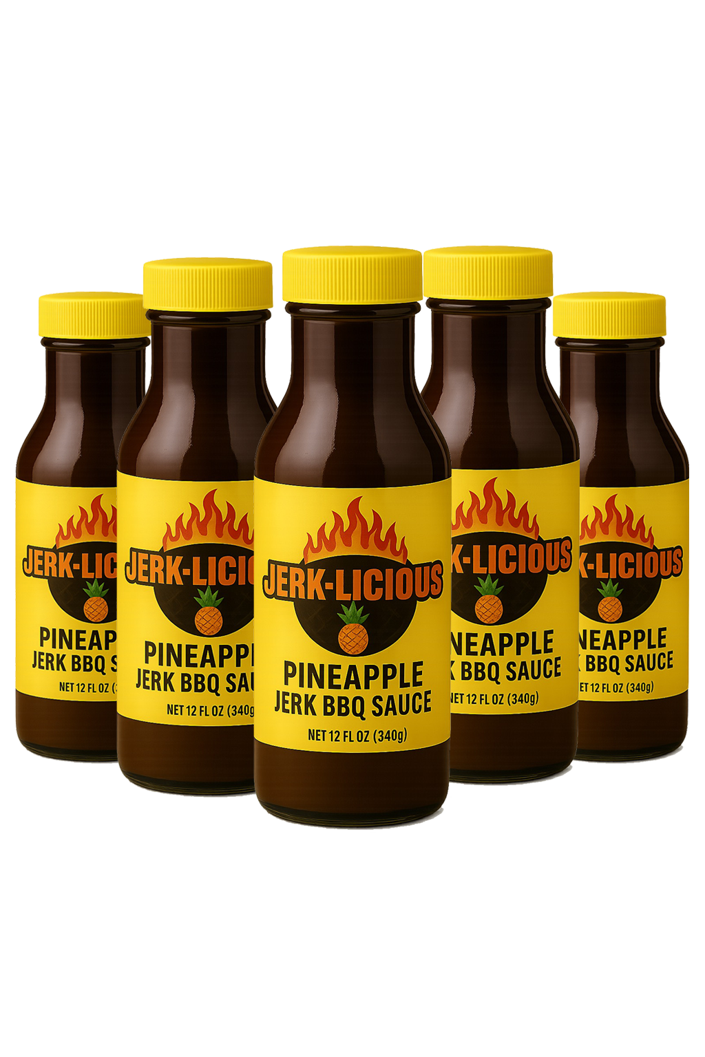 Jerk-Licious Pineapple Jerk BBQ Sauce 10 Pack