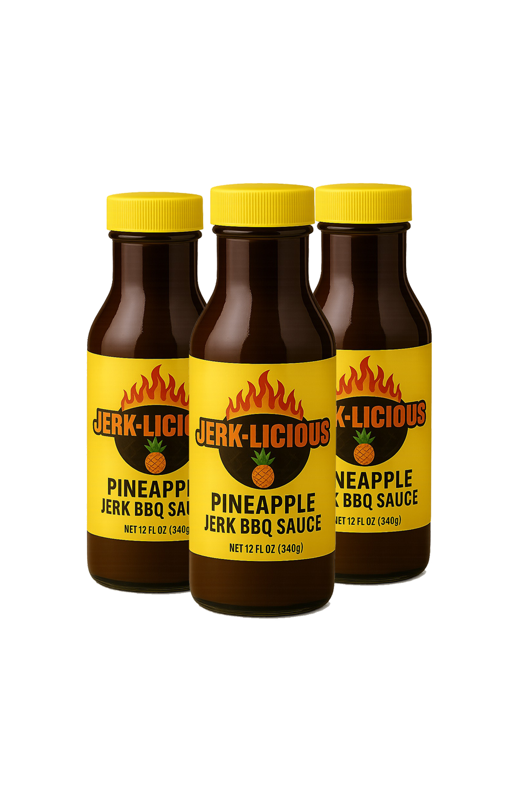Jerk-Licious Pineapple Jerk BBQ Sauce Bottle 5 Pack